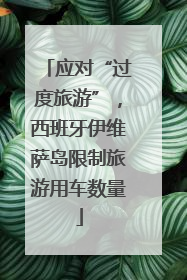 应对“过度旅游”，西班牙伊维萨岛限制旅游用车数量