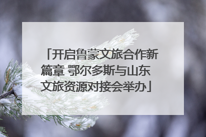 开启鲁蒙文旅合作新篇章 鄂尔多斯与山东文旅资源对接会举办