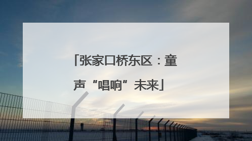 张家口桥东区：童声“唱响”未来