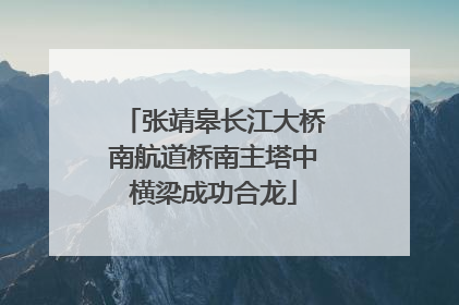 张靖皋长江大桥南航道桥南主塔中横梁成功合龙
