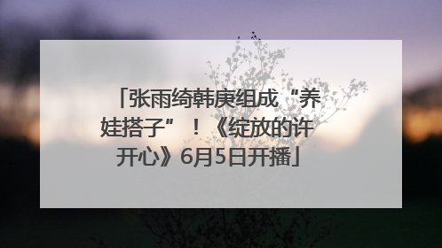 张雨绮韩庚组成“养娃搭子”！《绽放的许开心》6月5日开播
