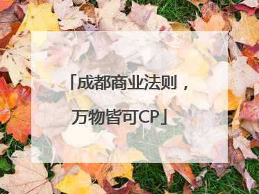 成都商业法则，万物皆可CP