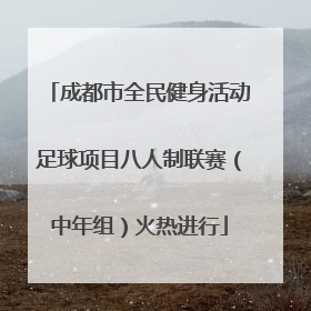 成都市全民健身活动足球项目八人制联赛（中年组）火热进行