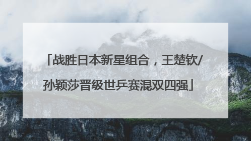 战胜日本新星组合，王楚钦/孙颖莎晋级世乒赛混双四强