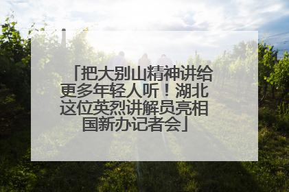 把大别山精神讲给更多年轻人听！湖北这位英烈讲解员亮相国新办记者会