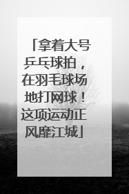 拿着大号乒乓球拍，在羽毛球场地打网球！这项运动正风靡江城