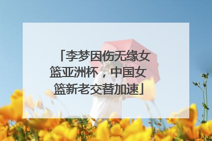 李梦因伤无缘女篮亚洲杯，中国女篮新老交替加速