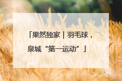 果然独家｜羽毛球，泉城“第一运动”