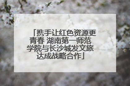 携手让红色资源更青春 湖南第一师范学院与长沙城发文旅达成战略合作