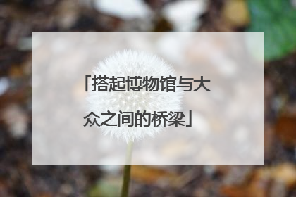 搭起博物馆与大众之间的桥梁