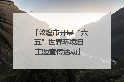 敦煌市开展“六·五”世界环境日主题宣传活动