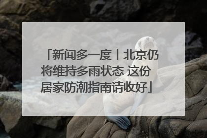 新闻多一度丨北京仍将维持多雨状态 这份居家防潮指南请收好