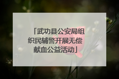 武功县公安局组织民辅警开展无偿献血公益活动