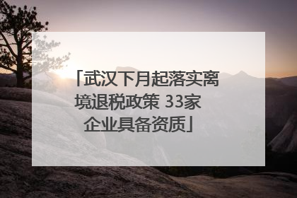 武汉下月起落实离境退税政策 33家企业具备资质