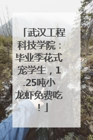 武汉工程科技学院：毕业季花式宠学生，1.25吨小龙虾免费吃！