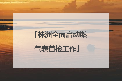 株洲全面启动燃气表首检工作