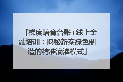 梯度培育台账+线上金融培训：揭秘新泰绿色制造的精准滴灌模式