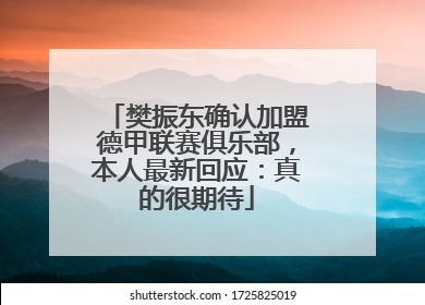 樊振东确认加盟德甲联赛俱乐部，本人最新回应：真的很期待