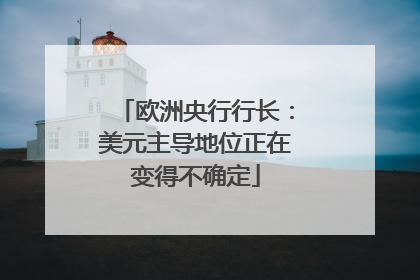 欧洲央行行长：美元主导地位正在变得不确定