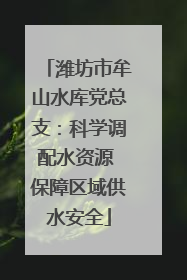 潍坊市牟山水库党总支：科学调配水资源 保障区域供水安全