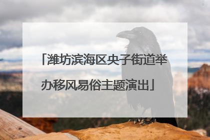 潍坊滨海区央子街道举办移风易俗主题演出