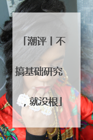 潮评丨不搞基础研究，就没根