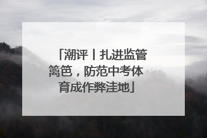 潮评丨扎进监管篱笆，防范中考体育成作弊洼地