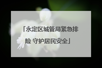 永定区城管局紧急排险 守护居民安全