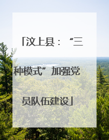 汶上县：“三种模式”加强党员队伍建设