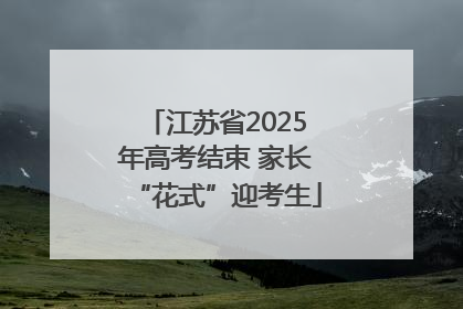 江苏省2025年高考结束 家长“花式”迎考生