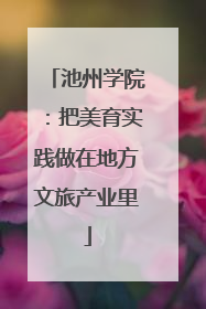池州学院：把美育实践做在地方文旅产业里