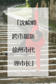 沈峻峰跨市履新徐州市代理市长