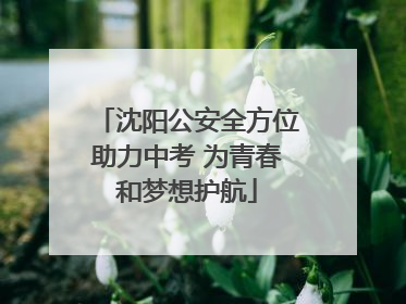 沈阳公安全方位助力中考 为青春和梦想护航
