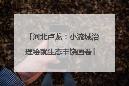 河北卢龙：小流域治理绘就生态丰饶画卷