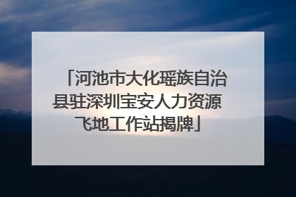 河池市大化瑶族自治县驻深圳宝安人力资源飞地工作站揭牌