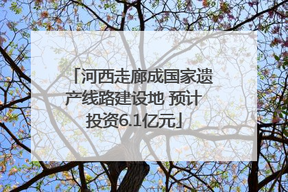 河西走廊成国家遗产线路建设地 预计投资6.1亿元