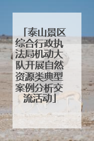 泰山景区综合行政执法局机动大队开展自然资源类典型案例分析交流活动