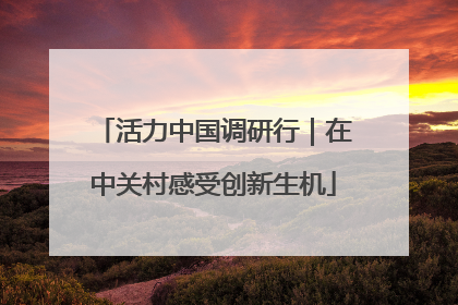 活力中国调研行｜在中关村感受创新生机