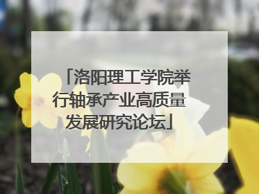 洛阳理工学院举行轴承产业高质量发展研究论坛