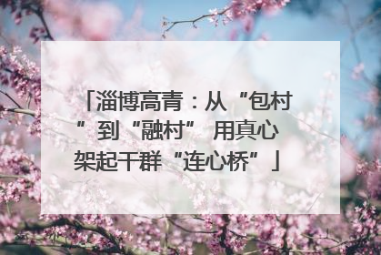 淄博高青：从“包村”到“融村” 用真心架起干群“连心桥”