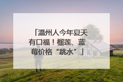 温州人今年夏天有口福！榴莲、蓝莓价格“跳水”