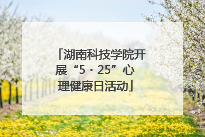 湖南科技学院开展“5・25”心理健康日活动