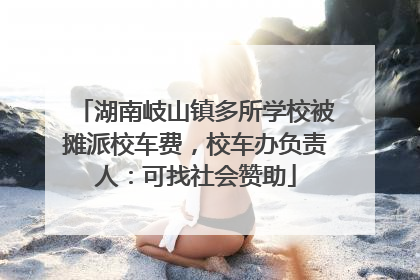 湖南岐山镇多所学校被摊派校车费，校车办负责人：可找社会赞助
