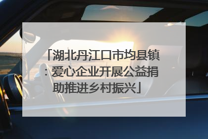 湖北丹江口市均县镇：爱心企业开展公益捐助推进乡村振兴