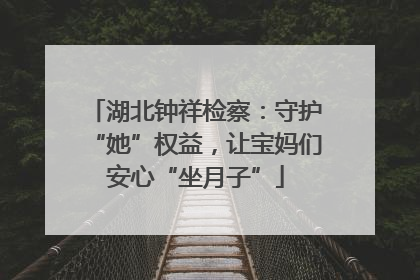 湖北钟祥检察：守护“她”权益，让宝妈们安心“坐月子”