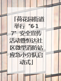 荷花园街道举行“6·17”安全宣传活动暨恒达社区微型消防站应急小分队启动式