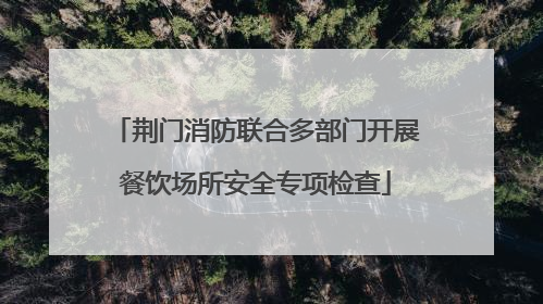 荆门消防联合多部门开展餐饮场所安全专项检查