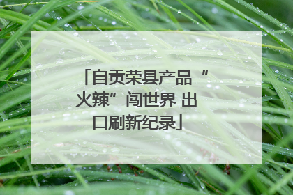 自贡荣县产品“火辣”闯世界 出口刷新纪录