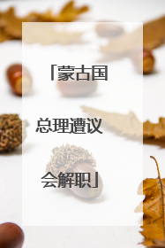 蒙古国总理遭议会解职