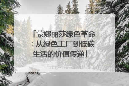 蒙娜丽莎绿色革命：从绿色工厂到低碳生活的价值传递